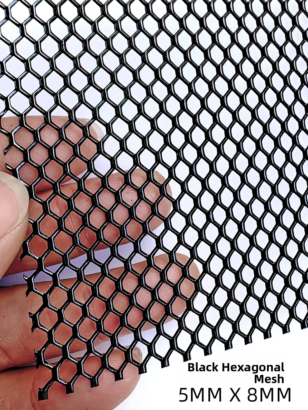 Thickened Black Small Hole Aluminum Mesh Net Diamond Shape Mosquito Proof Ventilated Breathable Aluminum Plate Net Metal Drawing