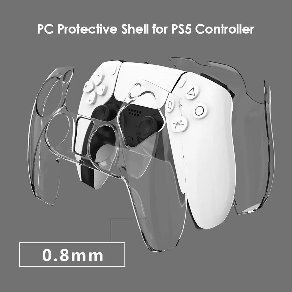 For PS5 DualSense Clear PC Cover Ultra Slim Protector Case for PS5 Controller