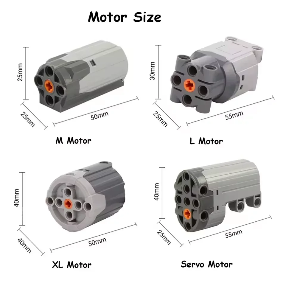 Verbessertes M/L/XL/Servo-Motor-Power-Functions-Set mit hohem Drehmoment, technische Bausteine, kompatibel mit Spielzeug der großen Marken – Detail 4