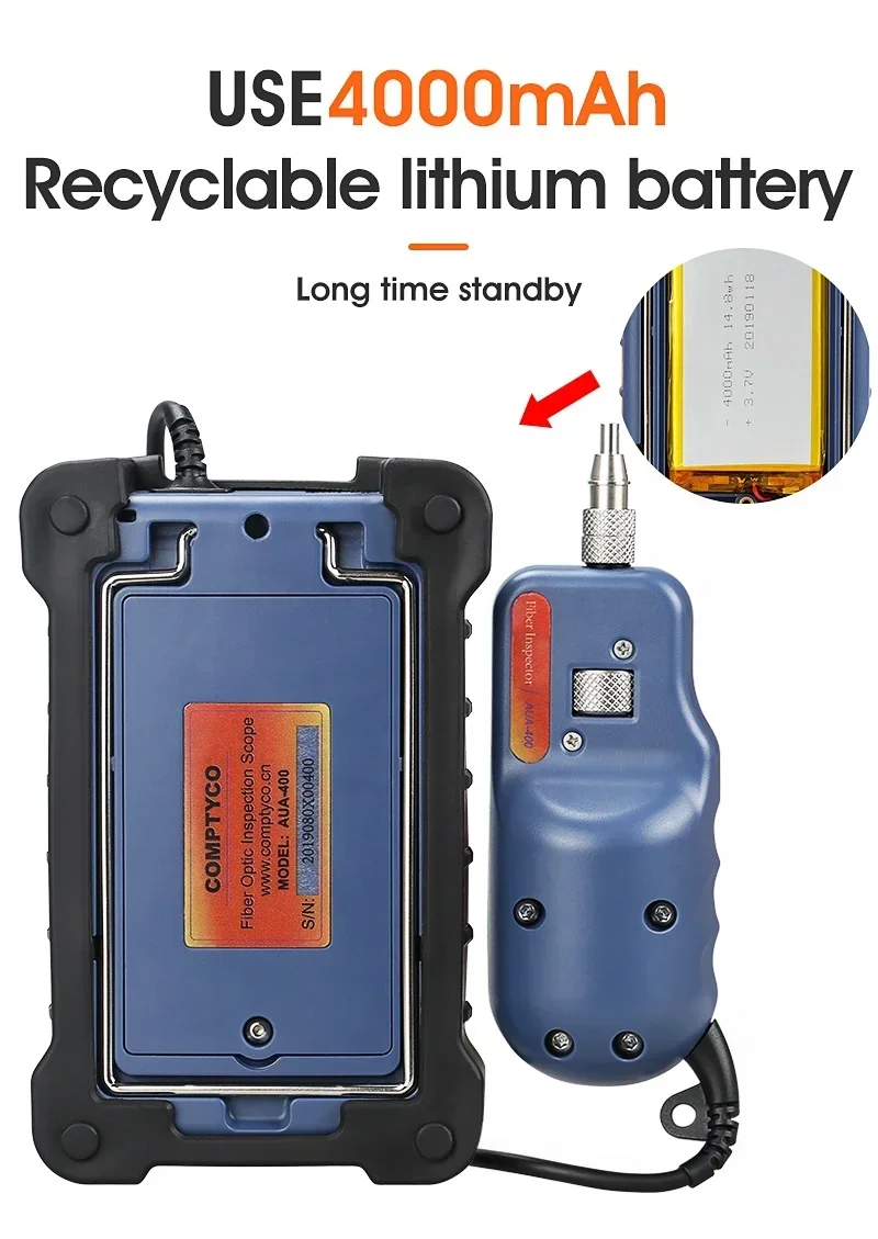 

Best sell COMPTYCO AUA-400 Fiber Optic Inspection Microscope Probe with 3.5 Inch Display Screen