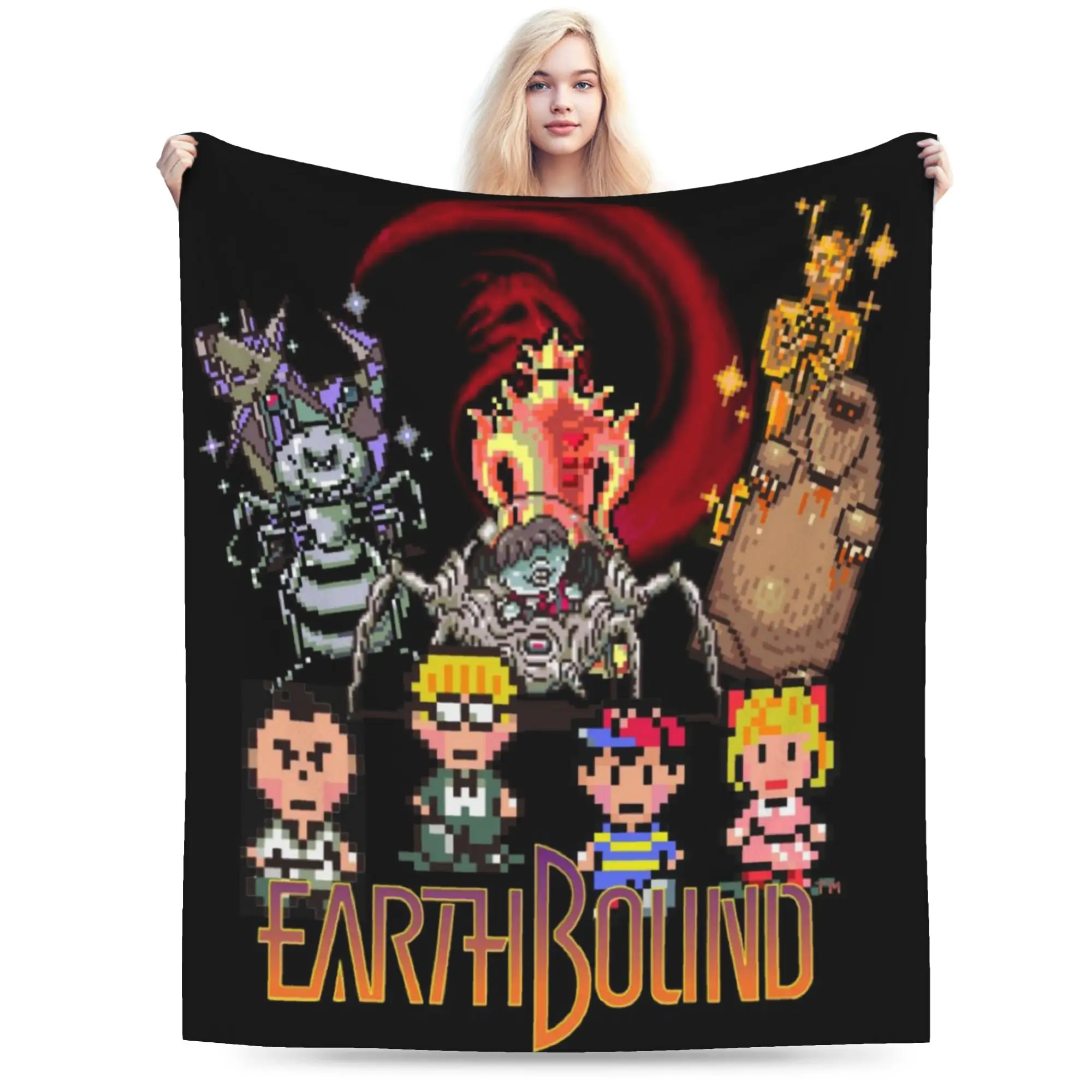 New Arrival Earthbound Mega Sprite Sheet Blankets Lightweight Thin Flannel  Relax Throw Blanket Machine Washable