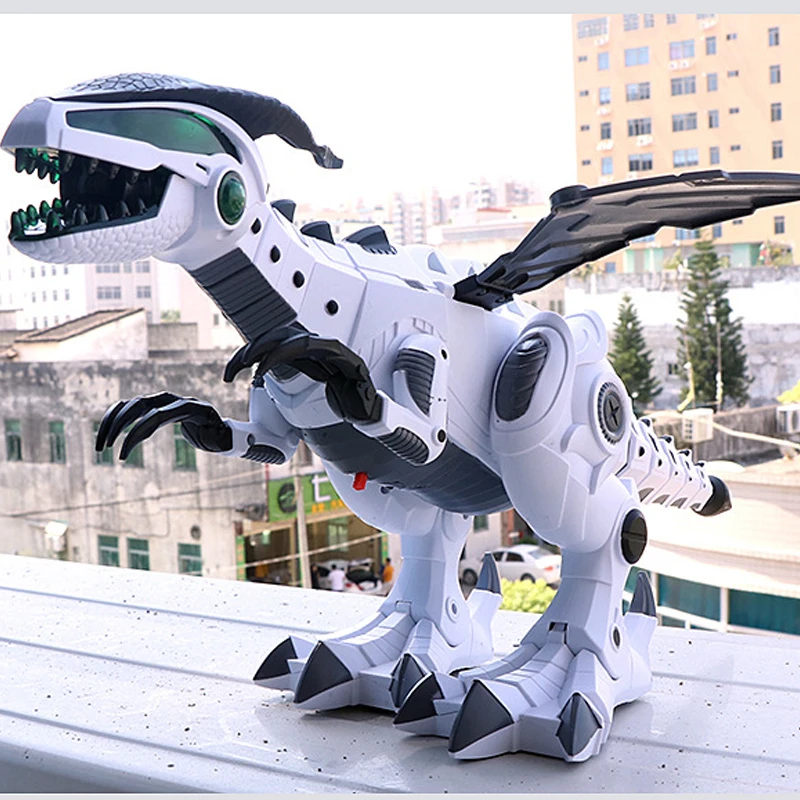 Robô Dinossauros Jurássico para Crianças, Modelo Animal Mecânico, Dragão Velociraptor, Brinquedos Inteligentes para Caminhada, Presentes