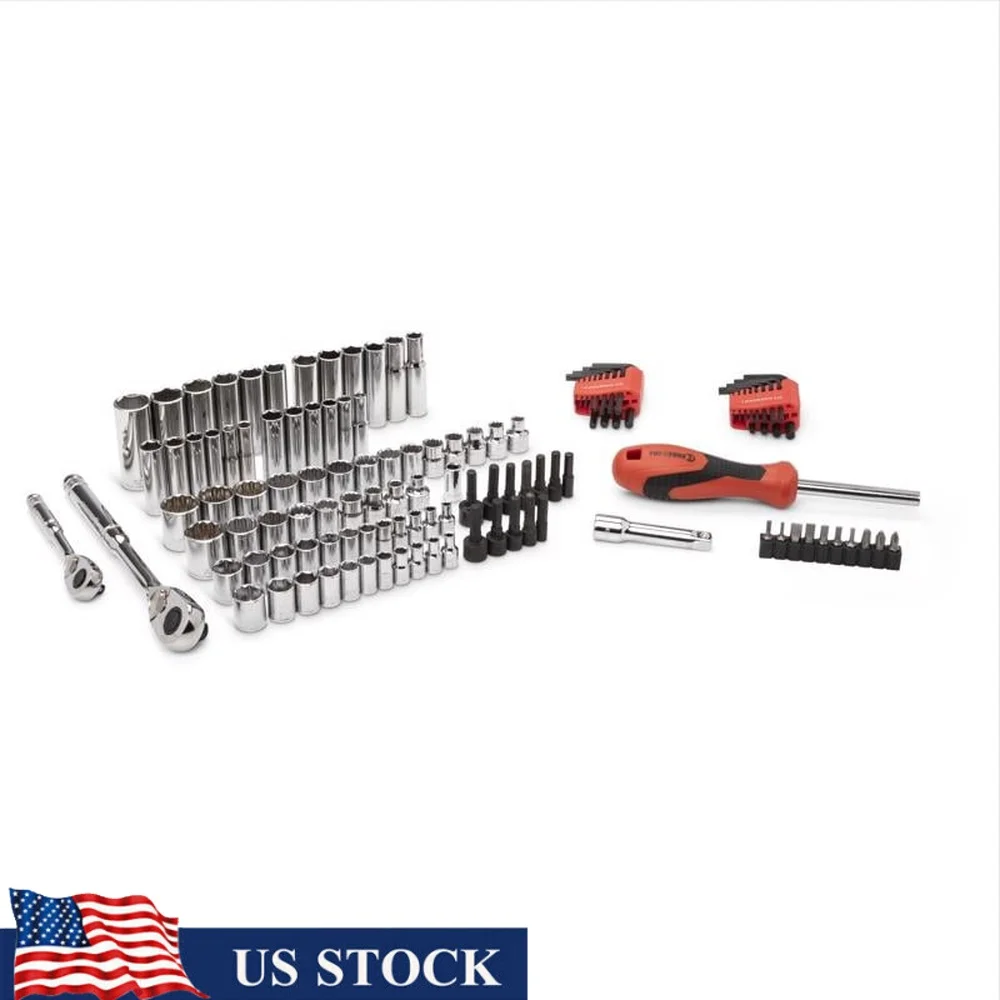 

Набор механических инструментов, 121 шт., метрический SAE 6, 12-точечный привод, легированная сталь, потребляется нагрузка ANSI, более длинный крутящий момент, доступ