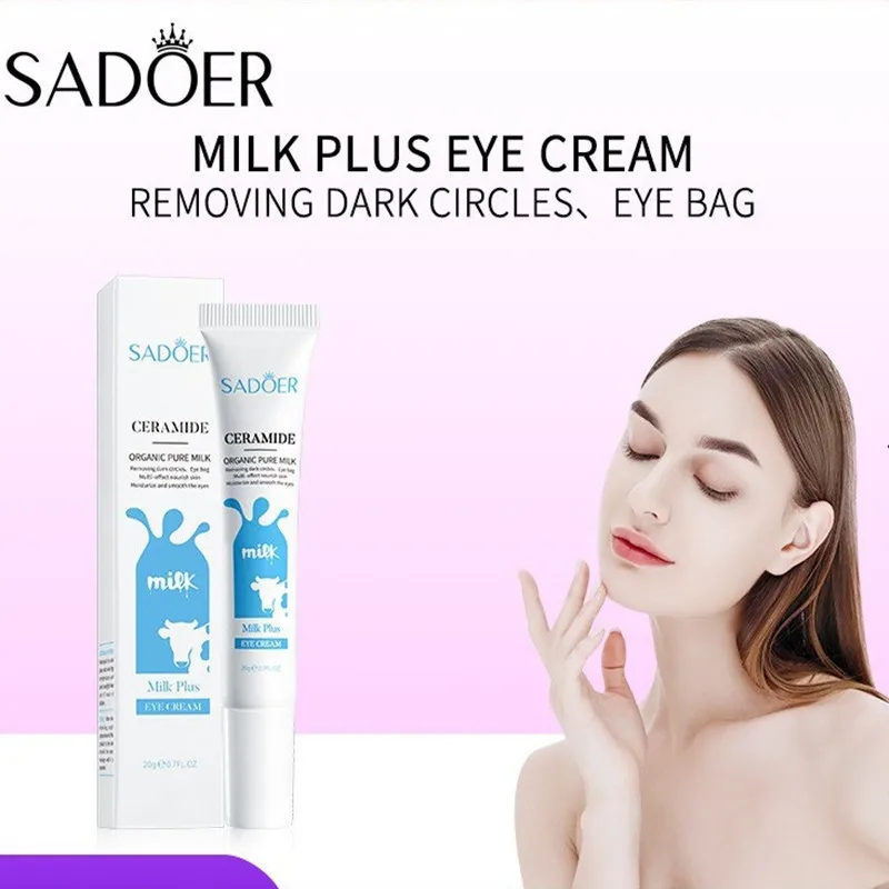 SADOER Milk Nourishing Eye Cream Anti Dark Circles Removal Eye Bags Moisturizing Anti Wrinkle Beauty Skin Care