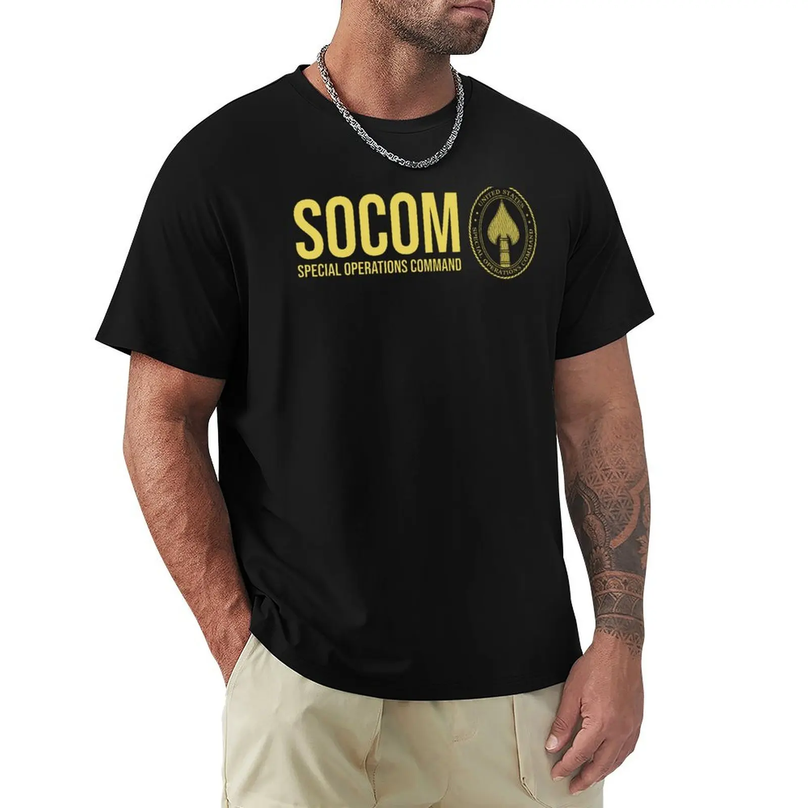 

UNITED STATES SPECIAL OPERATOINS COMMAND SOCOM T-Shirt Construction Work Tee Shirt