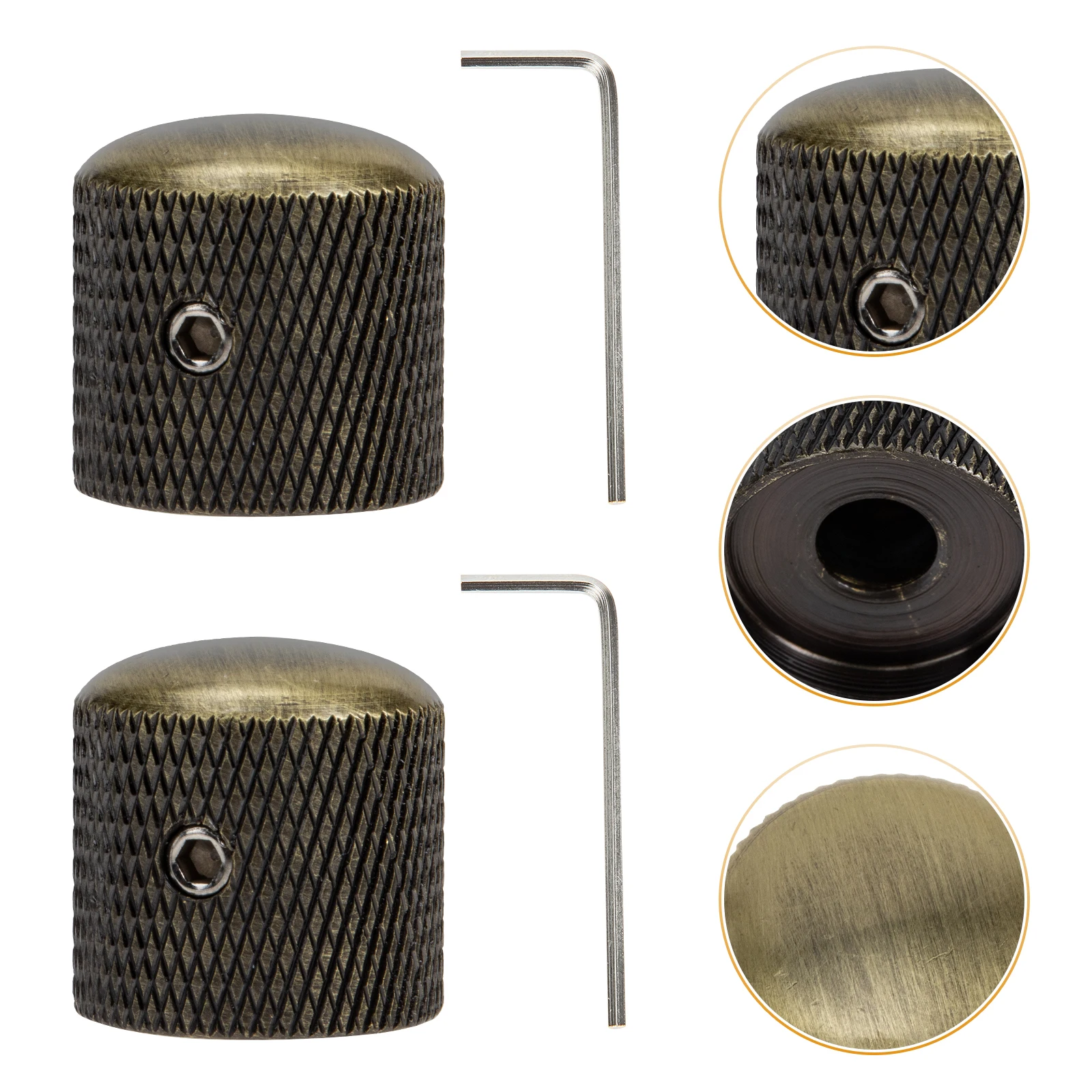 

Guitar Potentiometer Knob Instruments Metal Knobs Tuning Control Volume Wrenches
