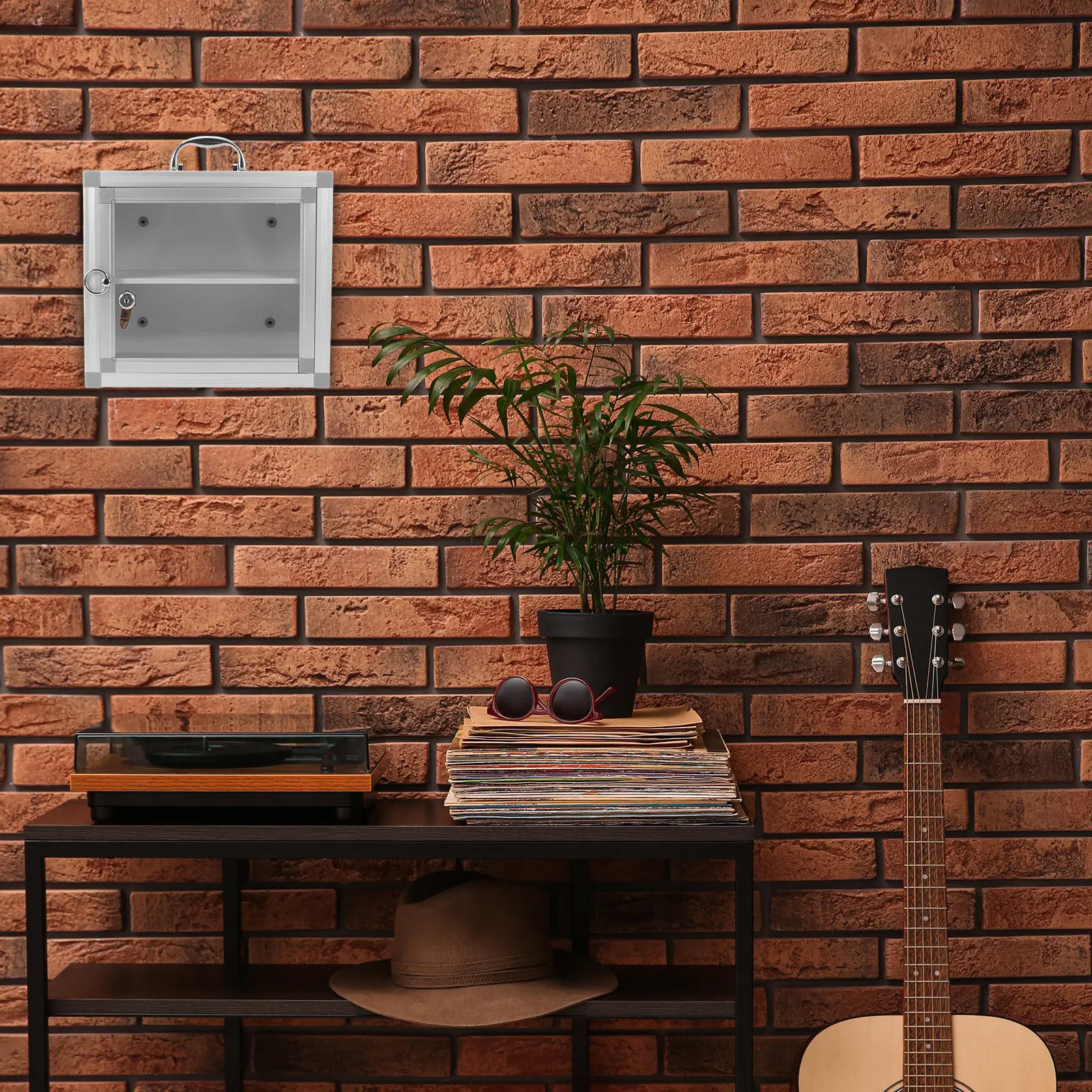 Wall-Mounted Medicine Cabinet with Transparent Door, Thickened Metal Emergency Storage Organizer for Home, Office, Bathroom