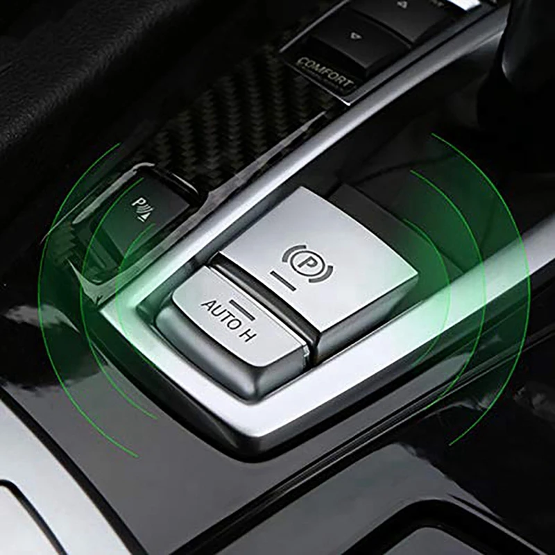 3X ABS Chrome Electronic Hand Brake P Button Decoration Cover For BMW F10 F07 F01 X3 F25 X4 F26 F11 F06 X5 F15 X6 F16