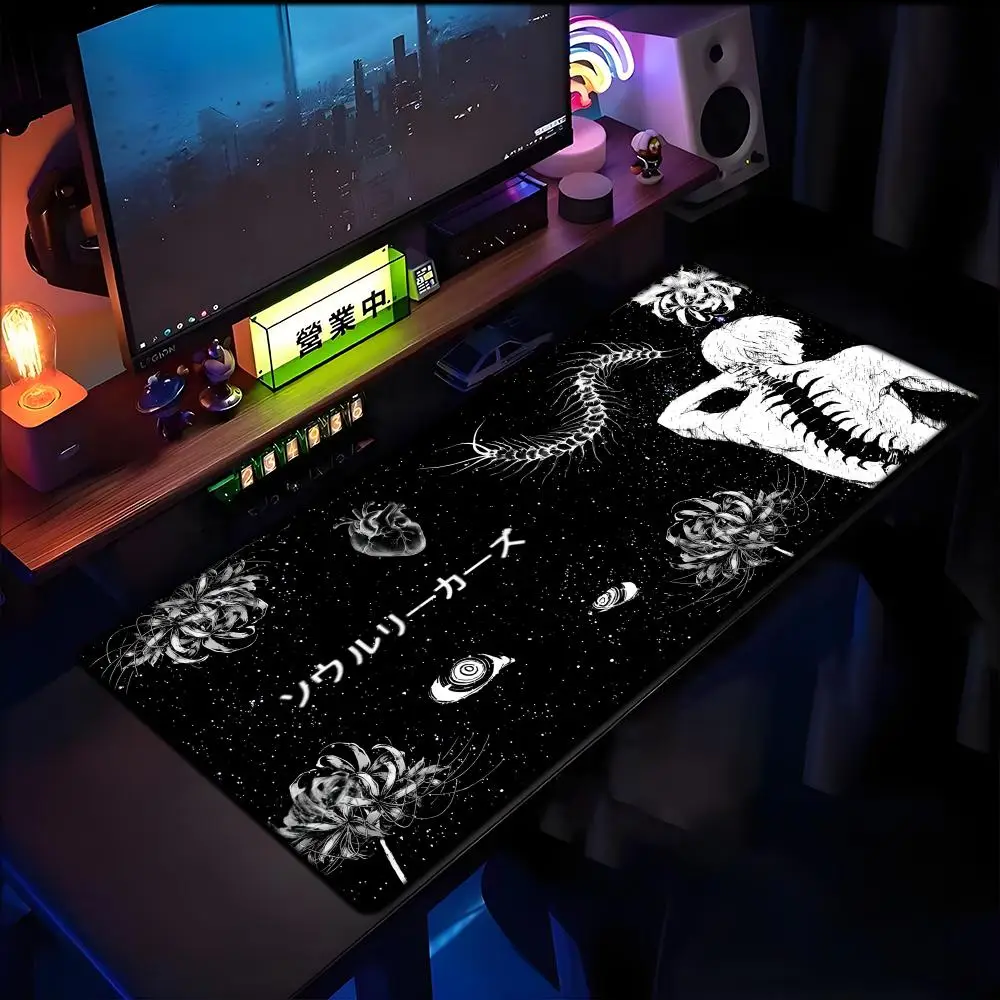 

Коврик для мыши для ноутбука, черно-белый, с изображением манги, настольный коврик для мыши, для ПК, Токио, Япония, аниме, гуль, коврик для мыши, крутой, для геймеров, для клавиатуры