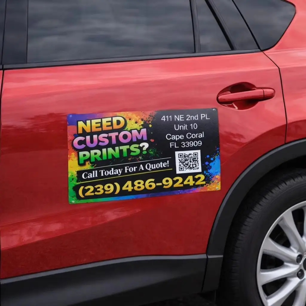 Custom Magnetic Car Decals, Personalized Magnetic Car Graphics, Customizable Design Options, Strong Adhesion