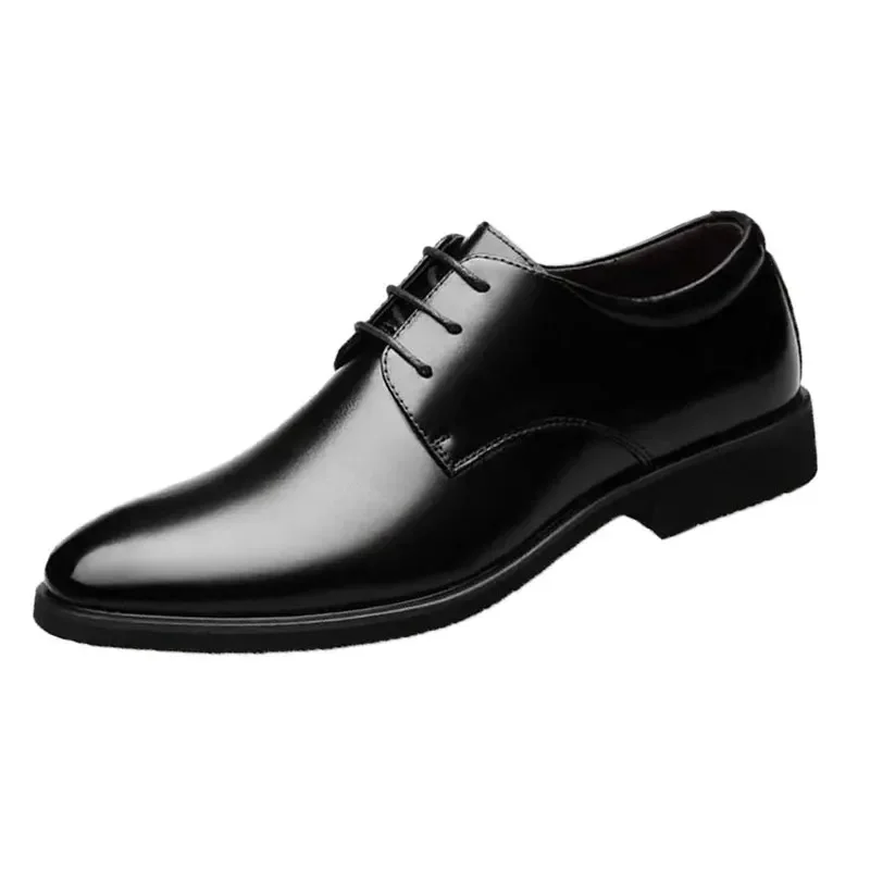 2024 scarpe Oxford da uomo fatte a mano in pelle di vitello verniciata scarpe eleganti Brogue in pelle PU scarpe formali da lavoro classiche uomo Drop Shipping