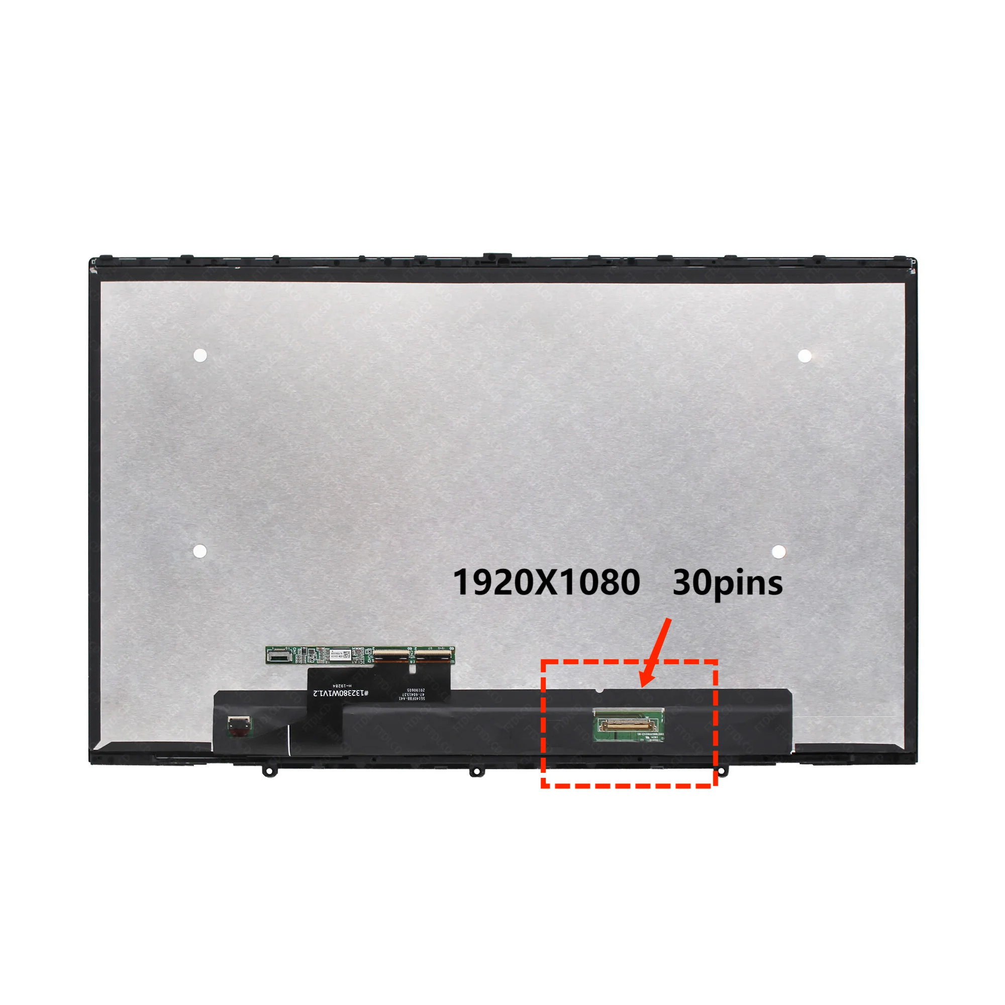 Imagem -02 - Tela de Toque Lcd para Lenovo Yoga C74014iml 140 Polegadas 30 Pinos 60 hz Tela de Vidro N140hce-et2 1920x1080 30 Pinos