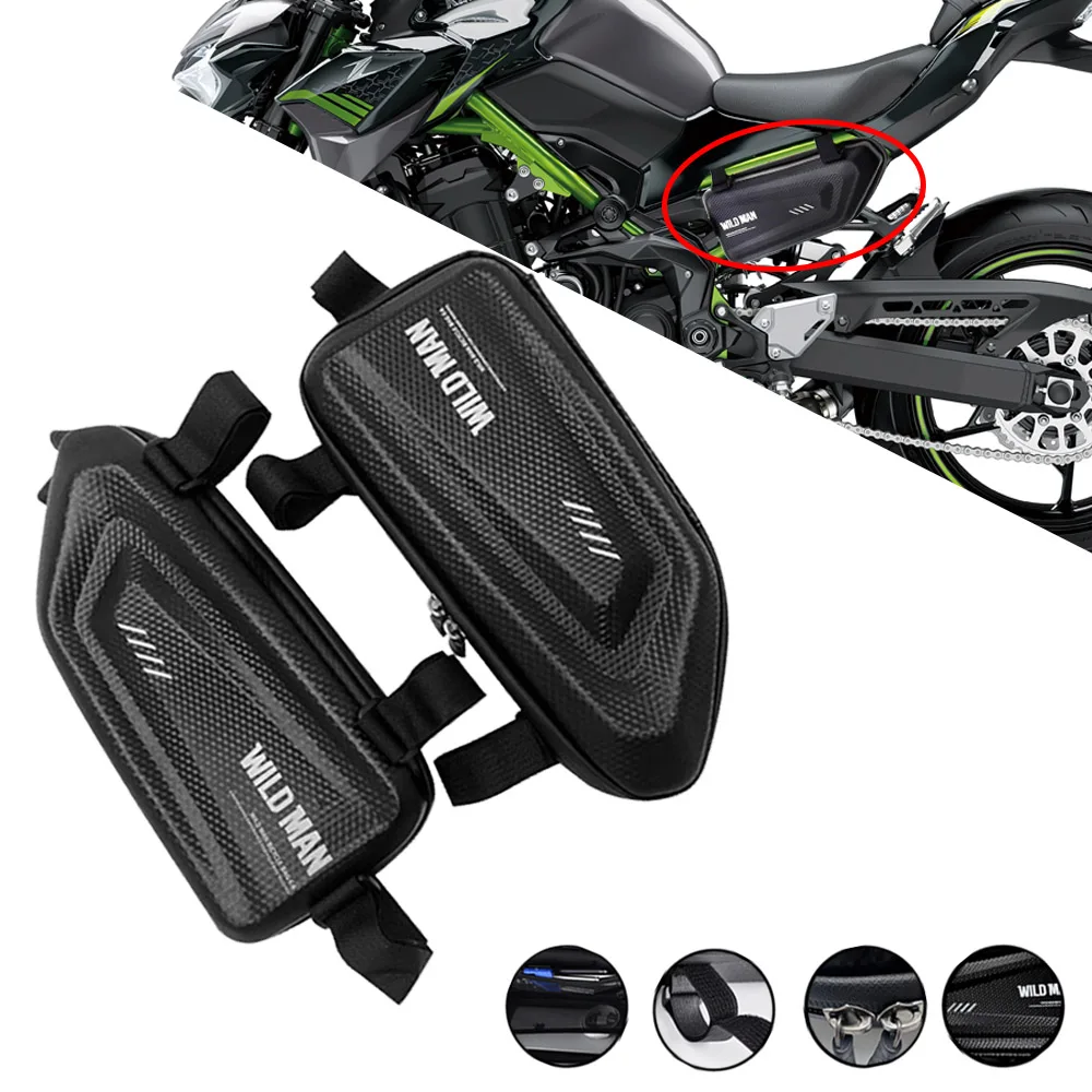 For Z900 Z650 Z800 Z1000 Z400 Z1000SX Z900RS Z250 Z300 Adventure motorcycle modified side bag waterproof triangle side bag hard