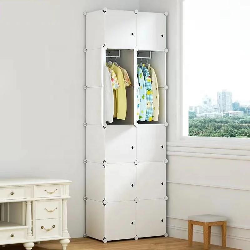 Children's small closet short Small bedroom household hanging low closet wide cabinet