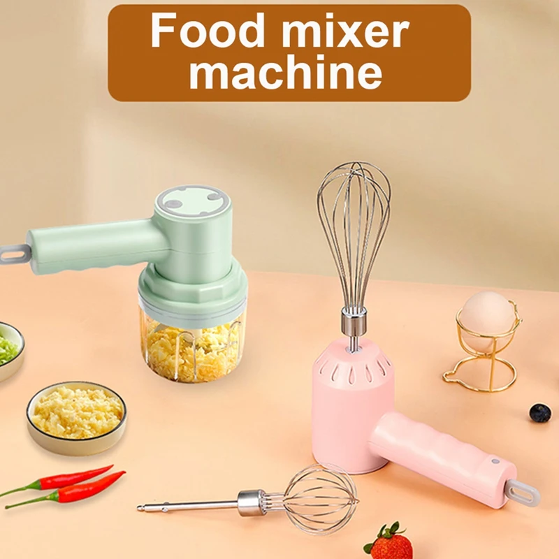 Mixer per alimenti Wireless 3 velocità frullino per le uova elettrico portatile frullatore per aglio robot da cucina multifunzionale