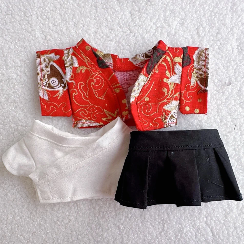 

For Labubu Doll Fresh Style Japan Kimono Set Gentle Dark Color Clothes Doll Accessories