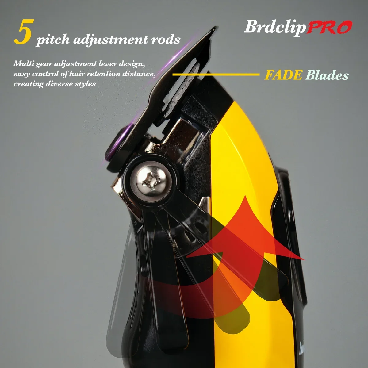 BRD 619 High Speed Motor Professional Electric Hair Clipper Hair Trimmer 7500RPM DLC Fade Blade with Base Barber Machine BRDCLIP