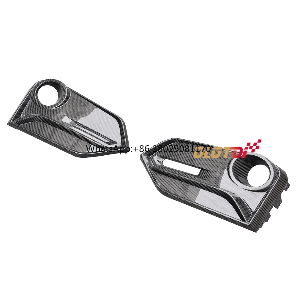

OTD стиль углеродное волокно передние противотуманные фары крышка лампы Отделка разветвители щитки для Honda Civic 10 тип R FK8 авто тюнинг