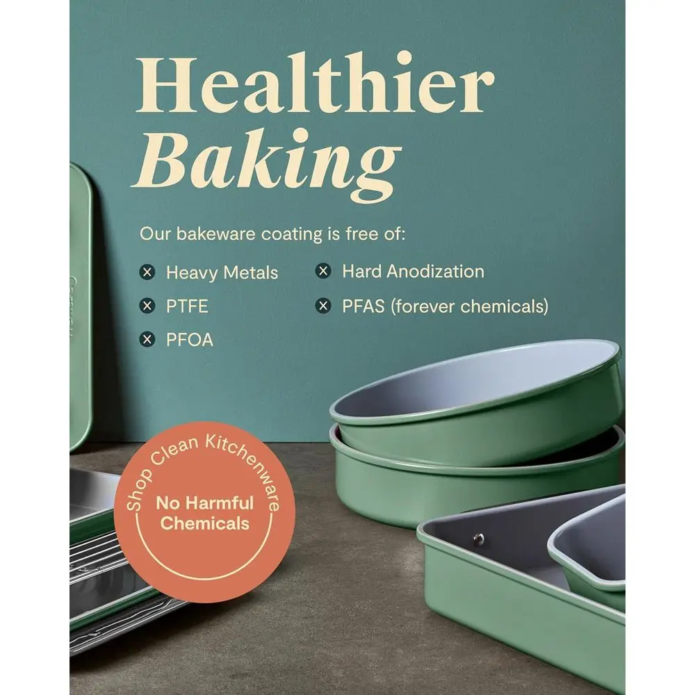 Ensemble de moules à muffins antiadhésifs en céramique – 12 et 2x6 tasses – Coffre-fort, sans PTFE/PFOA, acier aluminé, idéal pour la cuisson