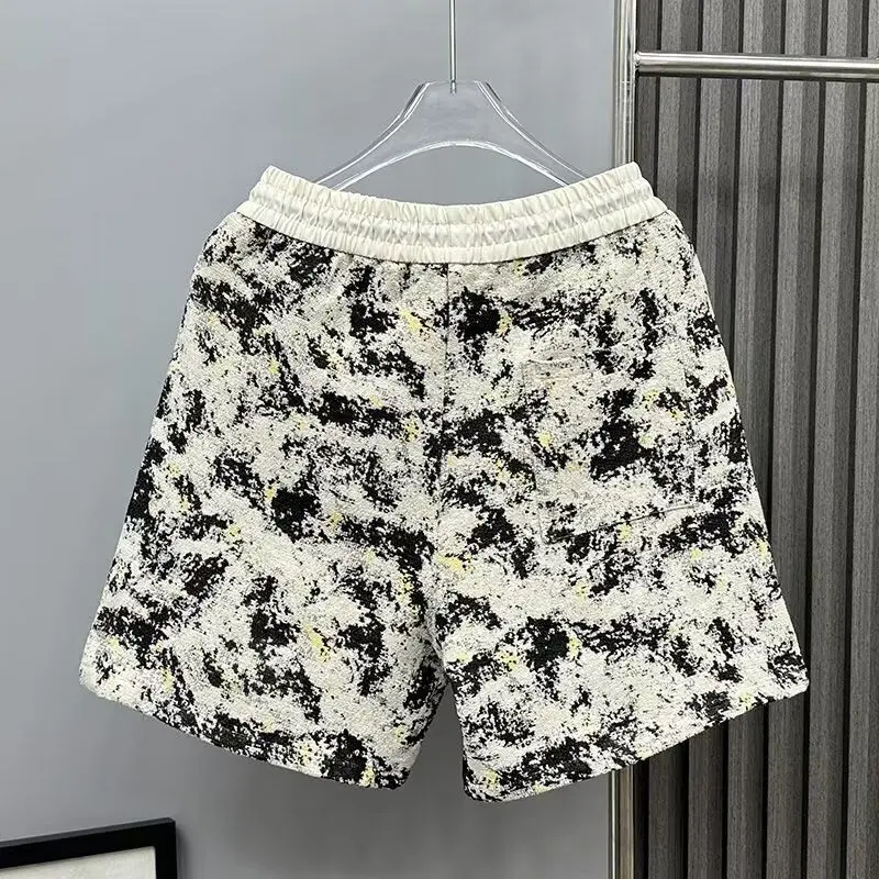 Men's Short Sleeve Summer Fashion Hawaiian Beach Flower Pants Outdoor Sports Pants Casual Breathable Quick Dry Oversized Shorts