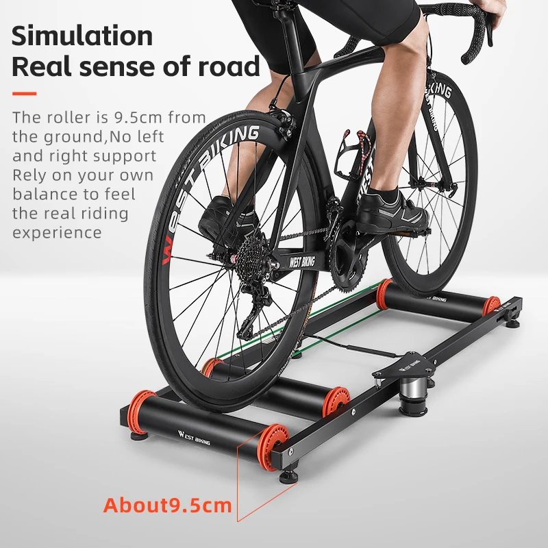 WEST BIKING Bike Rollers Trainers Foldable Cycling Training Fitness Bicycle Trainer Indoor Home Exercise Stand Bike Accessories