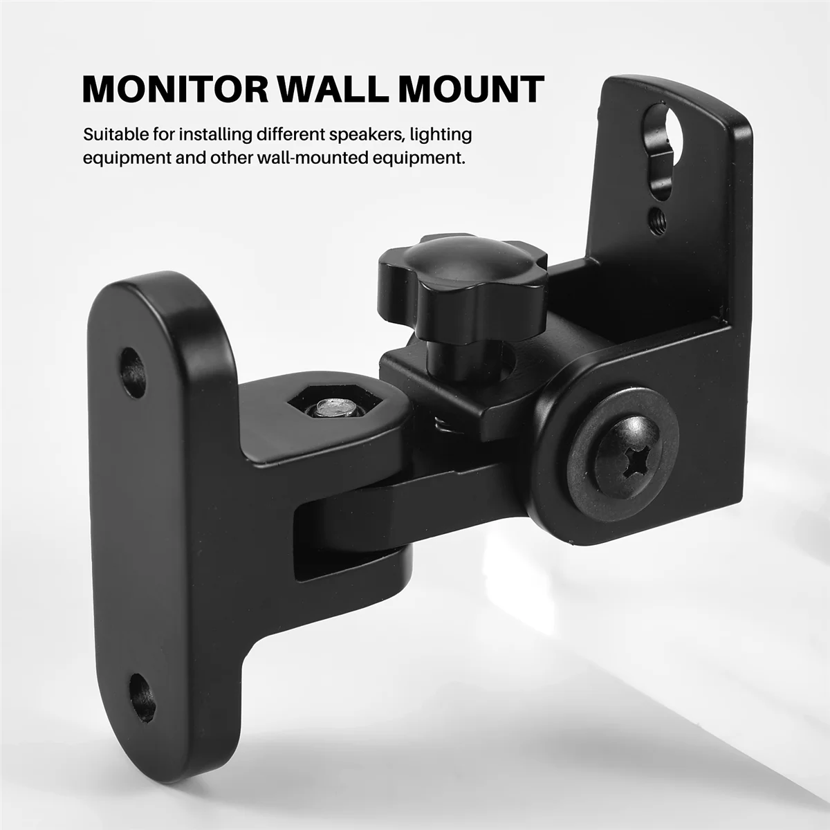 Speaker Wall Mount Bracket, Zinc Alloy Universal Surround Sound Wall Holder Stand(2 PCS)