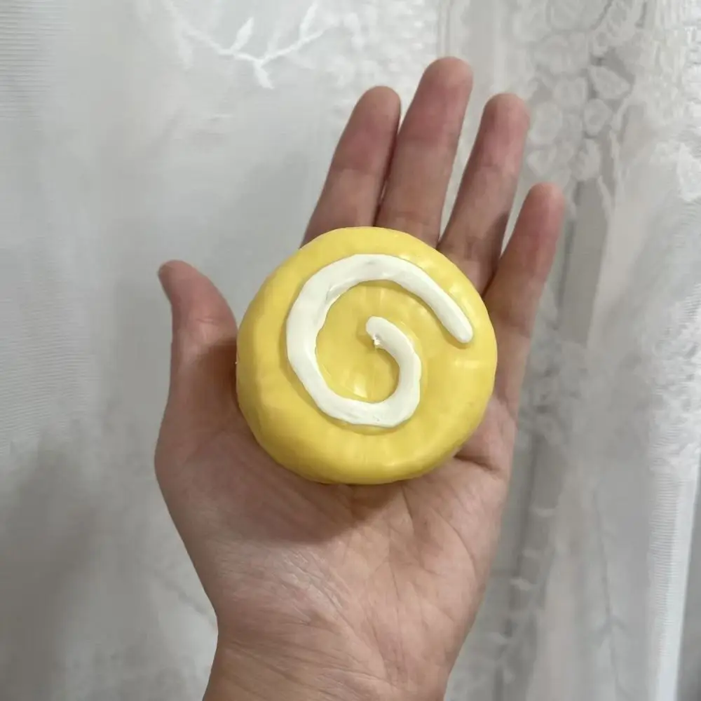 Creative Hand Relax Crunchy Swiss Roll Moldable Fidget Handmade Ball Non-bounce Pinch Blocked Filled Ball Children Gifts
