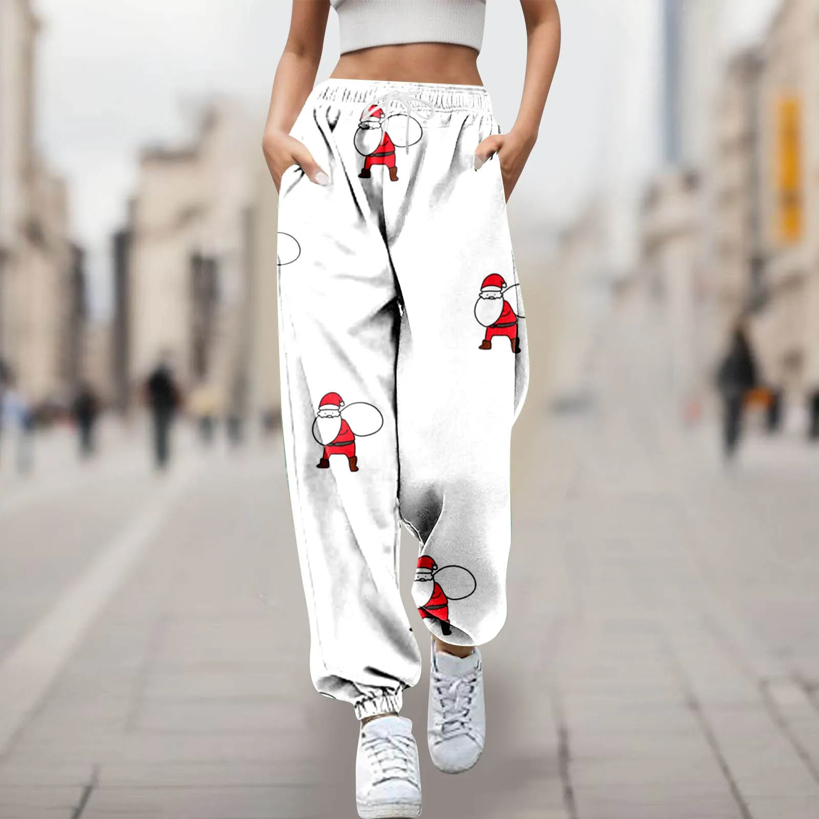 

Christmas Printed Slacks For Ladies Womens V Leggings Twill Women