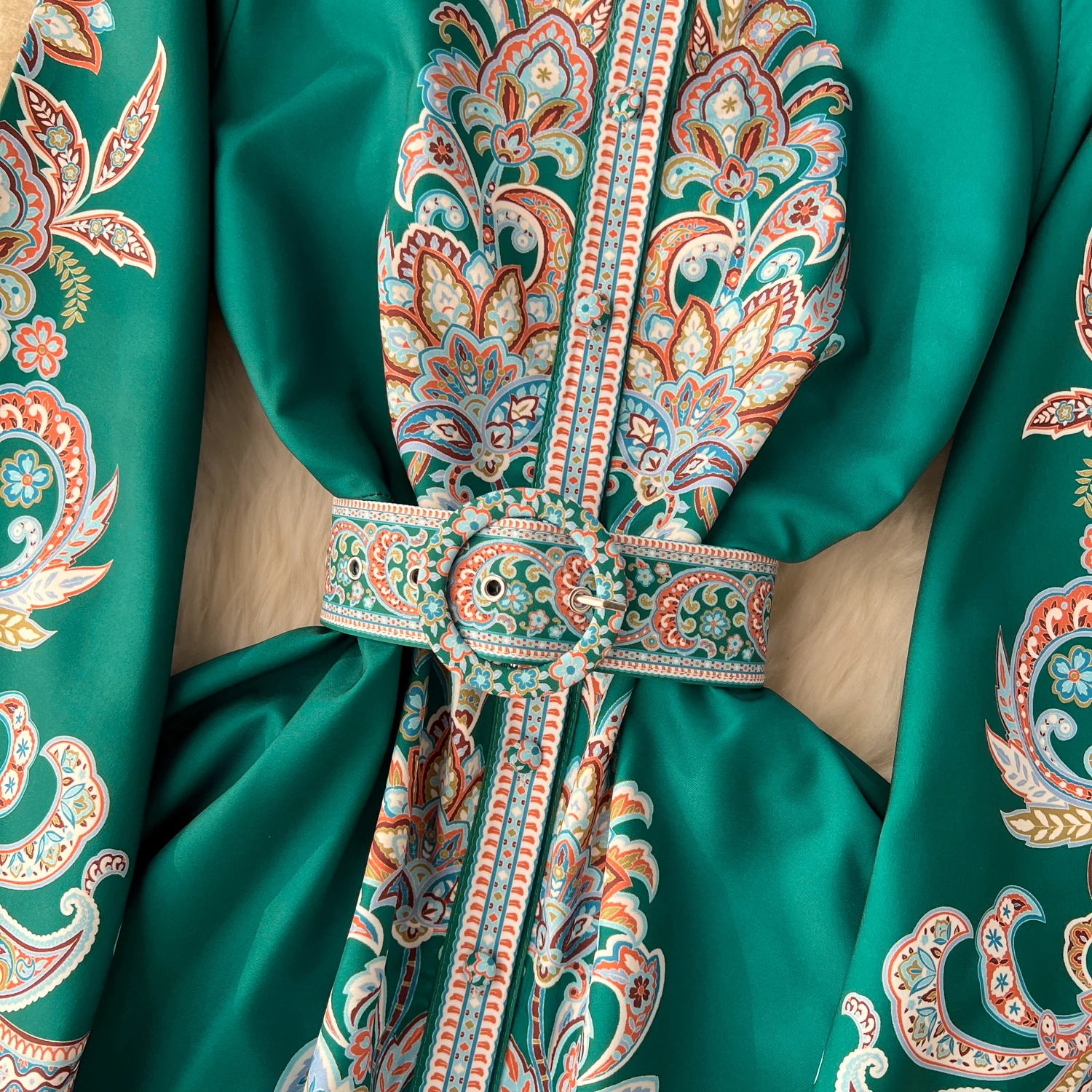 Elegant ผู้หญิงชุดยาว Retro Vintage Luxury Flare Sleeve พิมพ์ดอกไม้ฤดูใบไม้ผลิฤดูใบไม้ร่วงพรหมชุดราตรี Maxi Dresses Vestidos