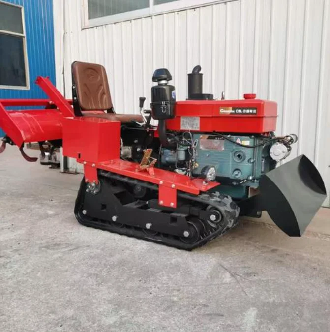 Farm Machinery Small Tracked Cultivator Mini Crawler Tractor for Plow Shovel Harvester Excavator