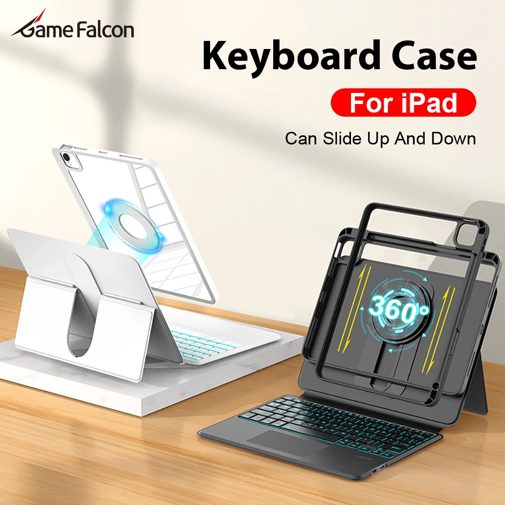 

Magic Keyboard Case For iPad A16 Pro 11th 13 M4 M5 12.9 Funda For iPad Air 11 5 4 M3 M2 10 9 10th 9th Generation 10.2 2025 Cover