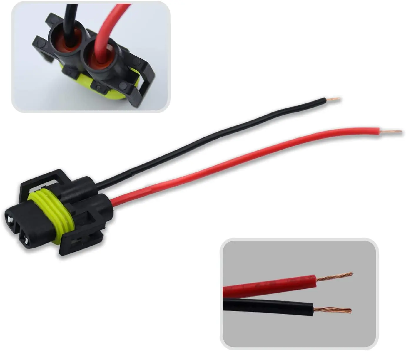 IBrightstar Female Adapter Wiring Harness Sockets H11 H9 H8 880 881 for Automobile Headlights or Fog Lights
