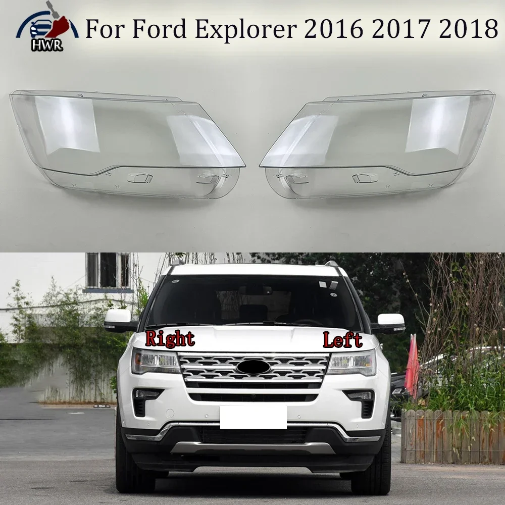 

Headlamp Lamp Shell Headlight Cover Transparent Lens Plexiglass Replace Original Lampshade For Ford Explorer 2016 2017 2018