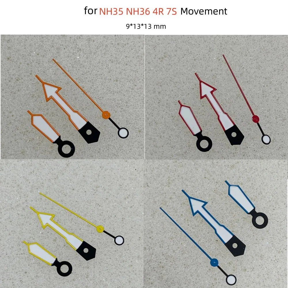 2023 New Colored Pointers Green Luminous Watch Hands Needles Fit for NH35 NH36 4R 7S Movement