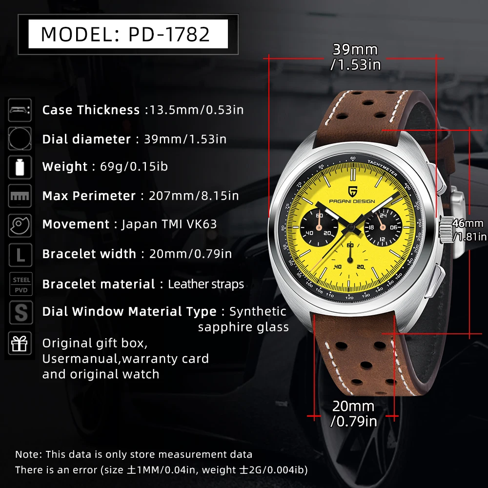 PAGANI DESIGN – montre Panda pour hommes, haut de gamme, chronographe, à Quartz, saphir AR, étanche, lumineuse, horloge, cadeau, nouvelle collection 2025