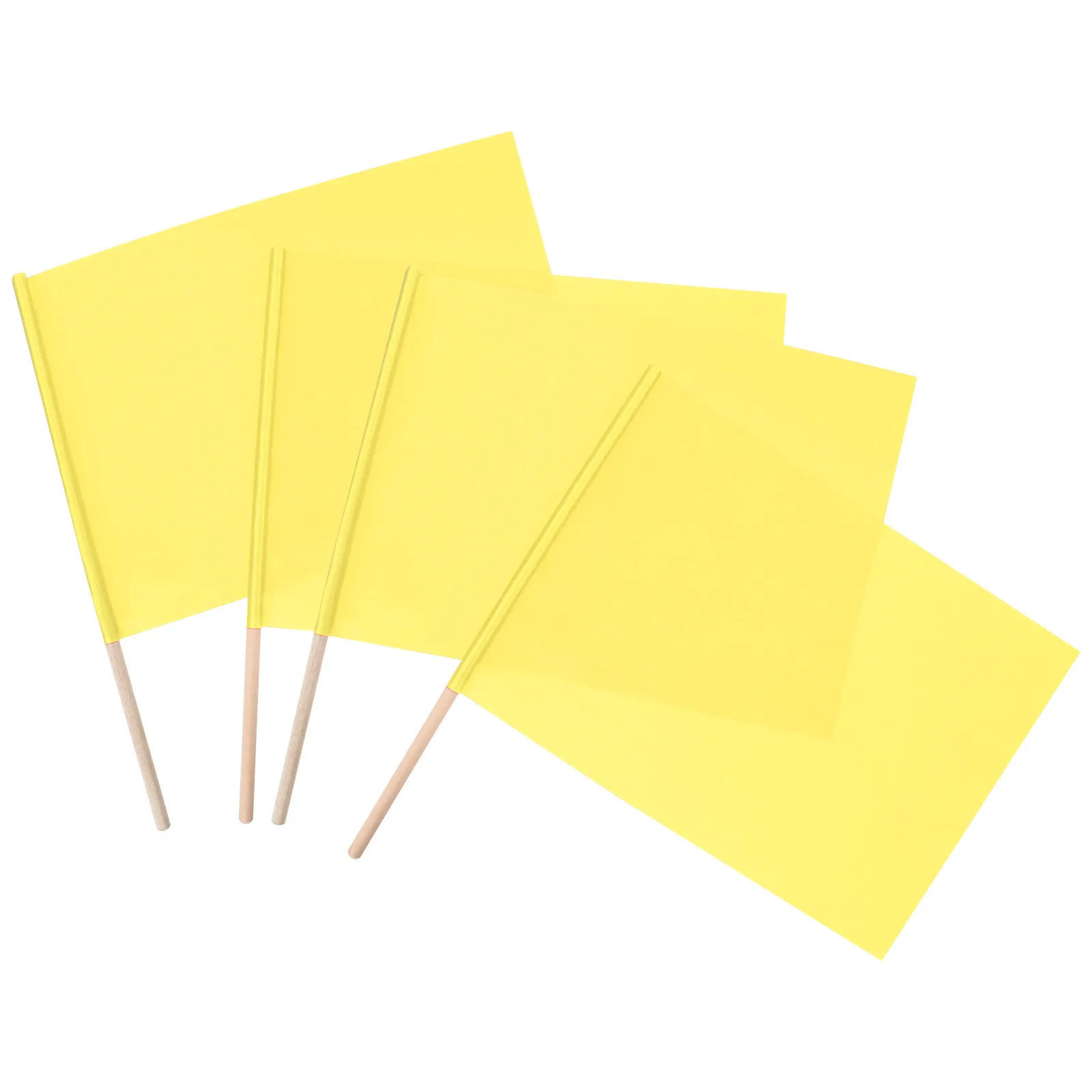 

4Pcs Referee Flags Fastness Lightweight Bright Signal Flags for Soccer Football Match Officiating Race Car Events Sideline Crew