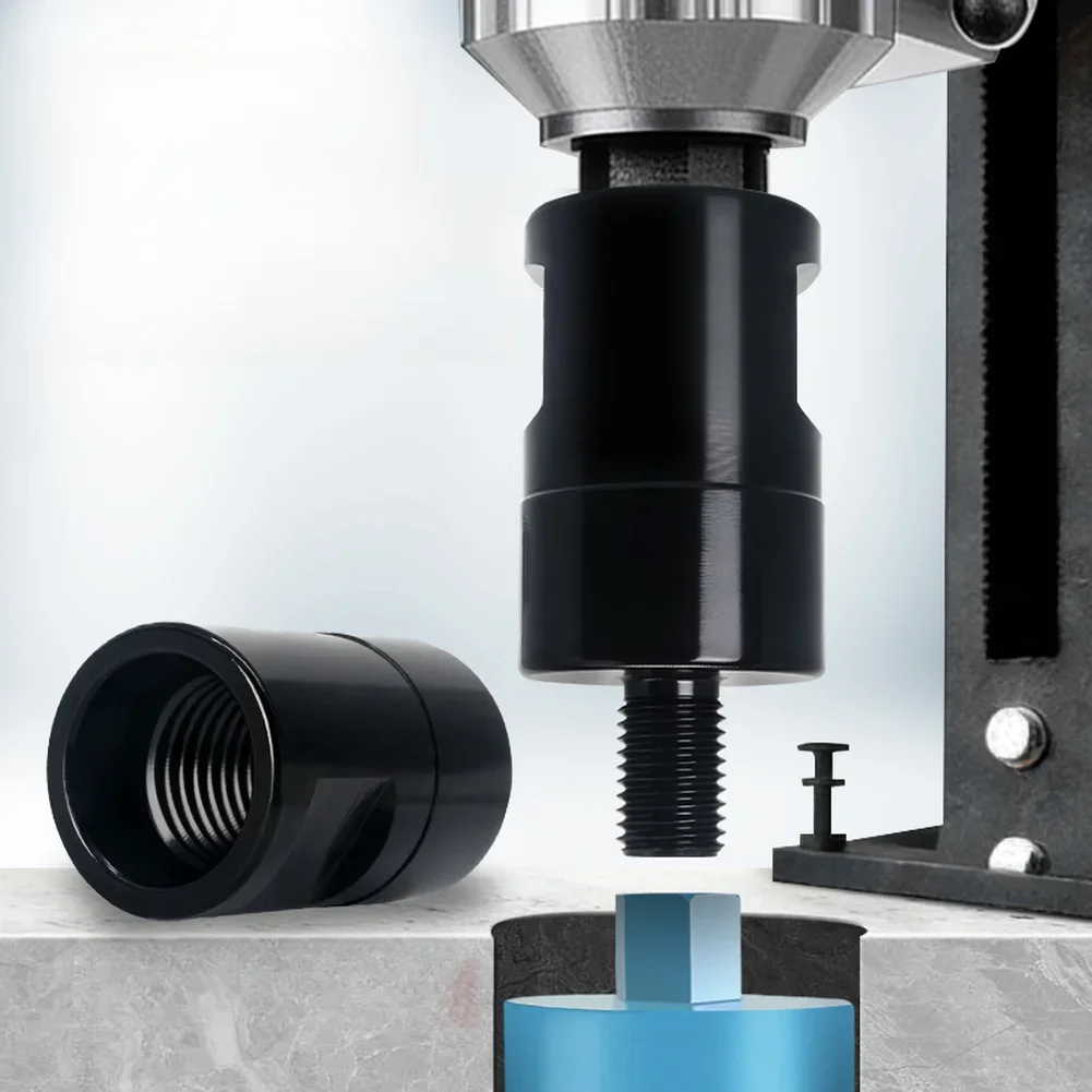 coarse-to-fine-water-drill-adapter-anti-seize-mechanism-black-anodized-finish-wear-resistant-easy-install-thread-adapter