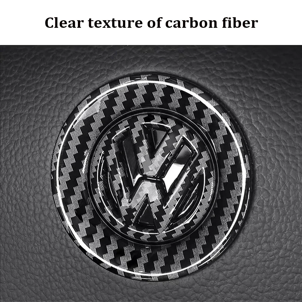 Car Steering Wheel Sticker ABS Auto Emblem Badge Decoration For Volkswagen VW GTI Passat B6 Golf 4 Polo Jetta Beetle Tiguan CC