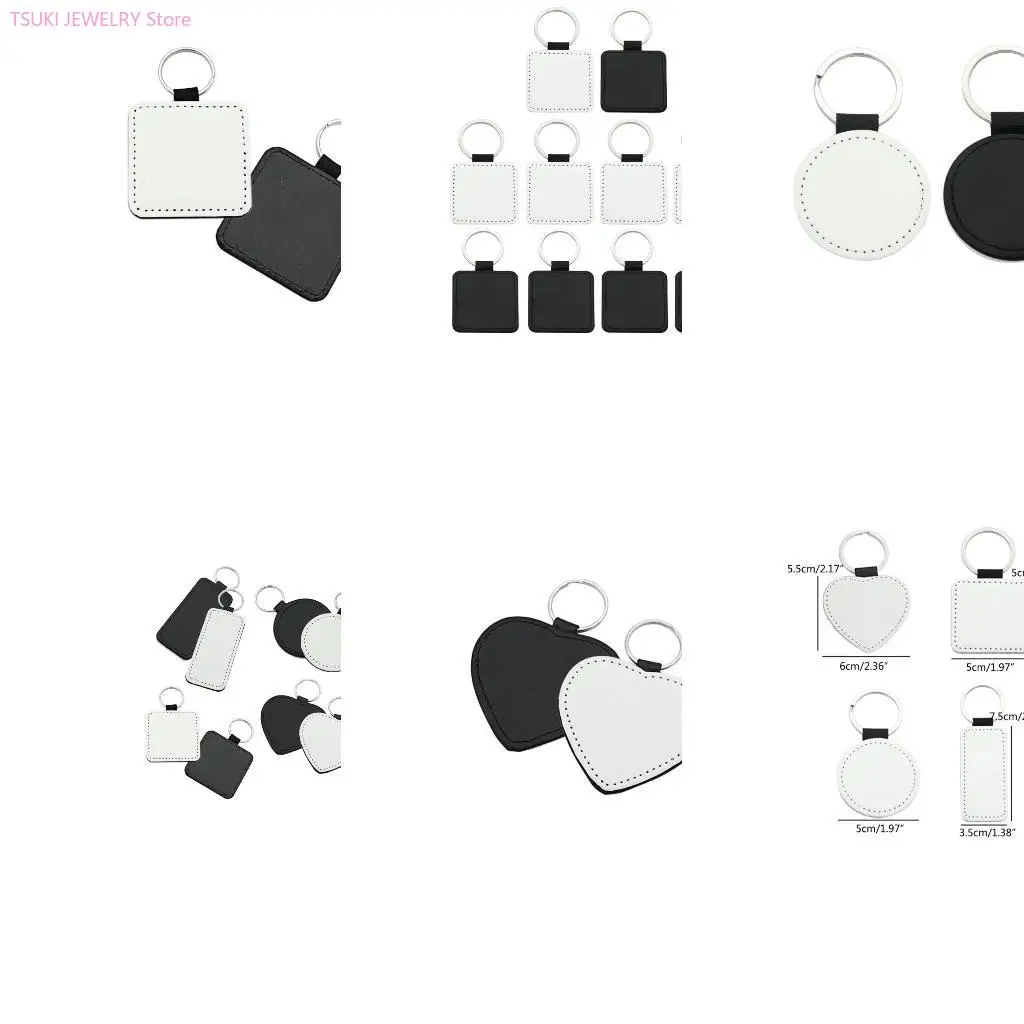 

62KE Круглый брелок с пустым сердцем, 10 шт., брелки из МДФ с сублимационной теплопередачей