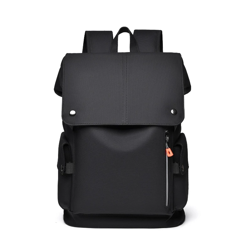 Unisex Waterproof Oxford Flip Cover Backpack 20-35L with USB Charging Port 15 Inch Laptop Rucksack Business Travel School Bag