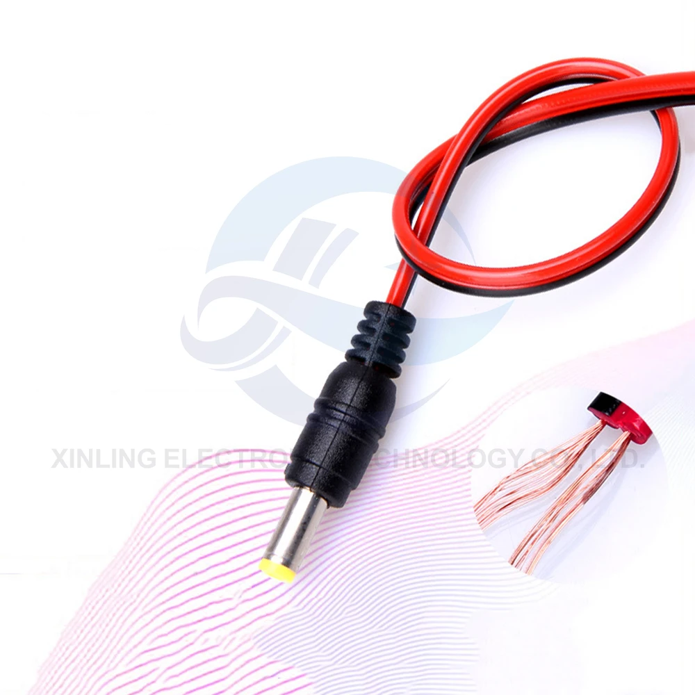 5pcs 10pcs 5.5x2.1 mm Male Female Plug 12V DC Power Pigtail Cable Jack for CCTV Camera Connector Tail Extension 24V DC Wire