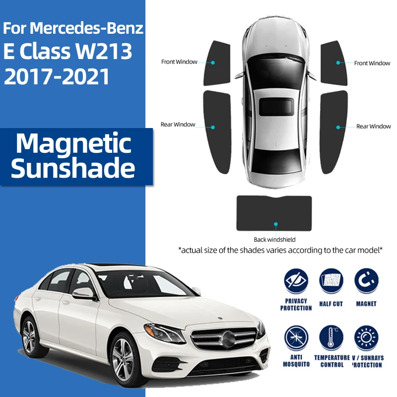 Per Mercedes Benz classe E W213 2016-2023 schermo parasole magnetico per auto tenda per parabrezza anteriore lato posteriore parasole per finestrino del bambino