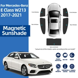 For Mercedes Benz E Class W213 2016-2023 Magnetic Car Sunshade Shield Front Windshield Curtain Rear Side Baby Window Sun Shade
