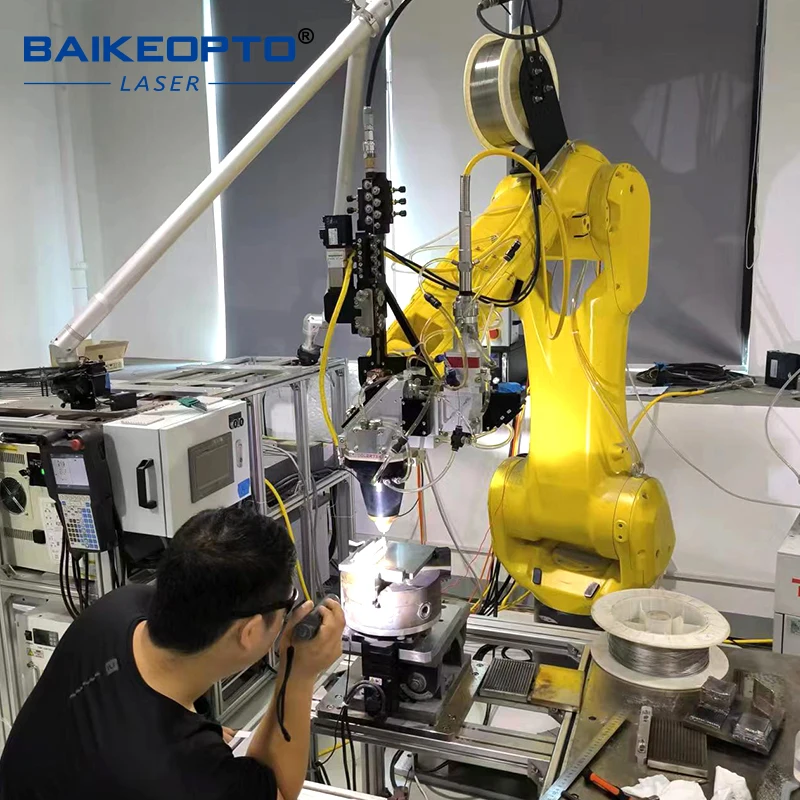 FANUC Robot BK-M100L-20ib Complex Curved Surfaces 100W CO2 3D Robot Laser Cutting Machine