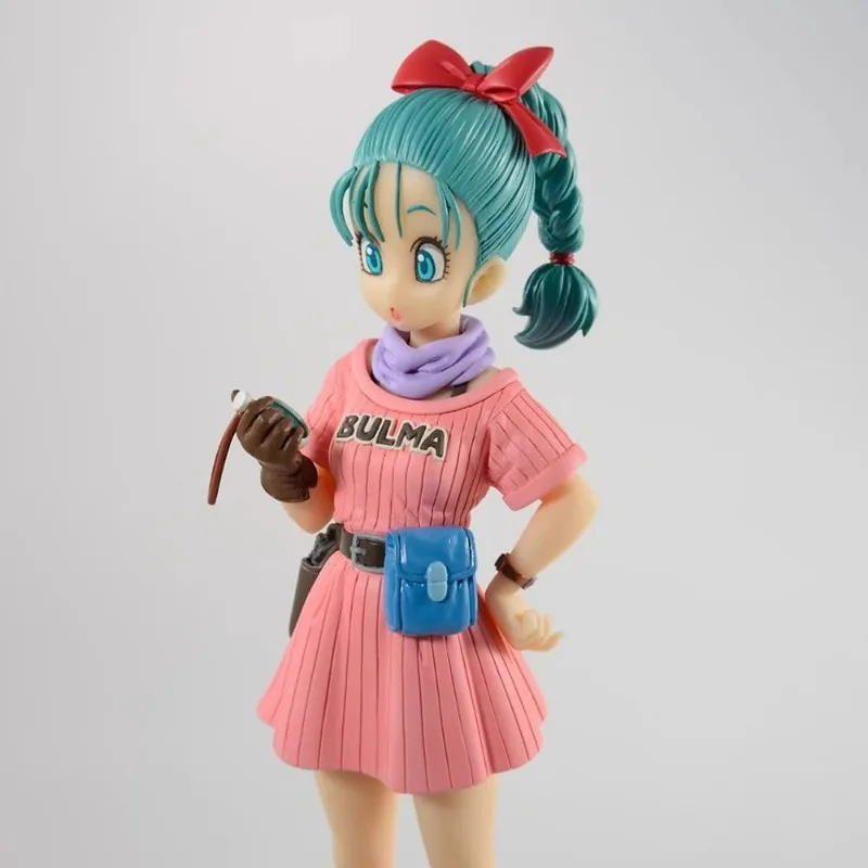 Dragon Ball Kindheit Bulma Figur Animation Zweidimensionale Schöne Mädchen Modell Spielzeug Desktop Chassis Ornament Geschenk