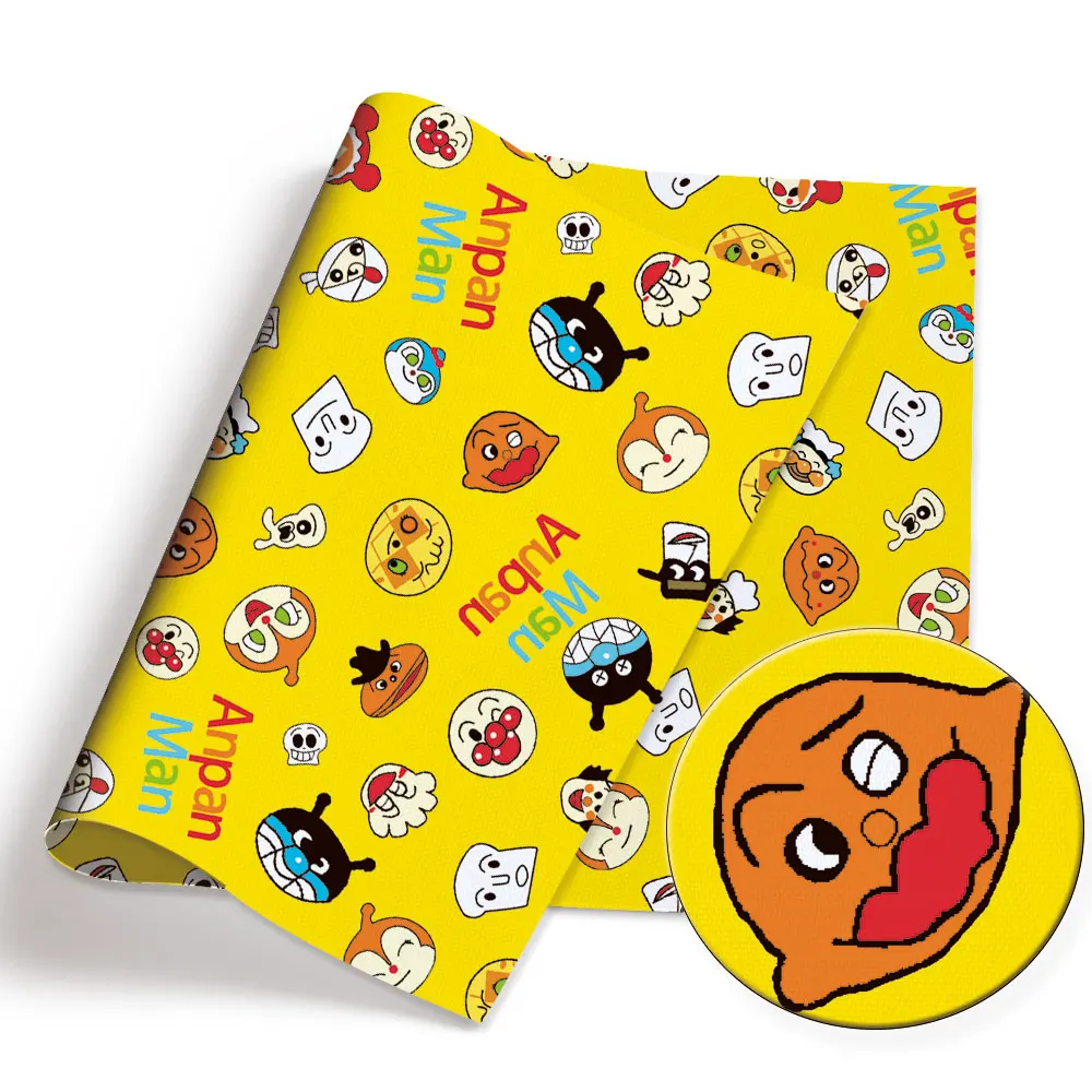 Anpanman Cartoon Hot DIY handmade sewing patchwork quilting baby dress home sheet 140cm printed fabric sewing kids fabric