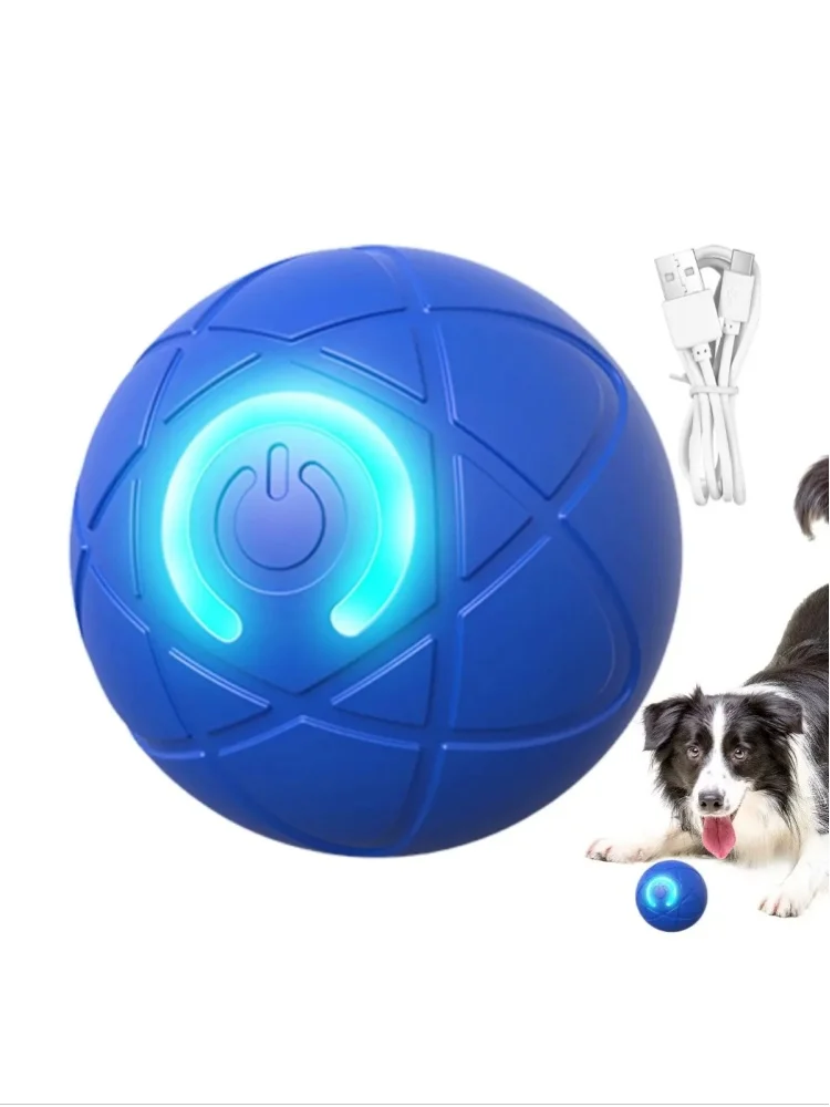 Intelligentes Interaktives Hundespielzeug für Starke Kauer Selbstbewegender Interaktiver Hundeball Automatisch Vibrierendes Spielzeug