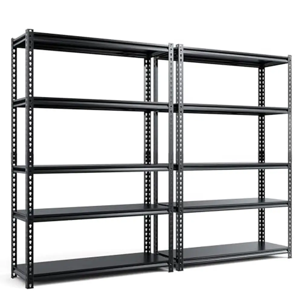 

Adjustable Metal Garage Shelving Heavy Duty 5 Tier Large Storage Unit Pantry 72" Versatile Kitchen Warehouse Living Room Easy