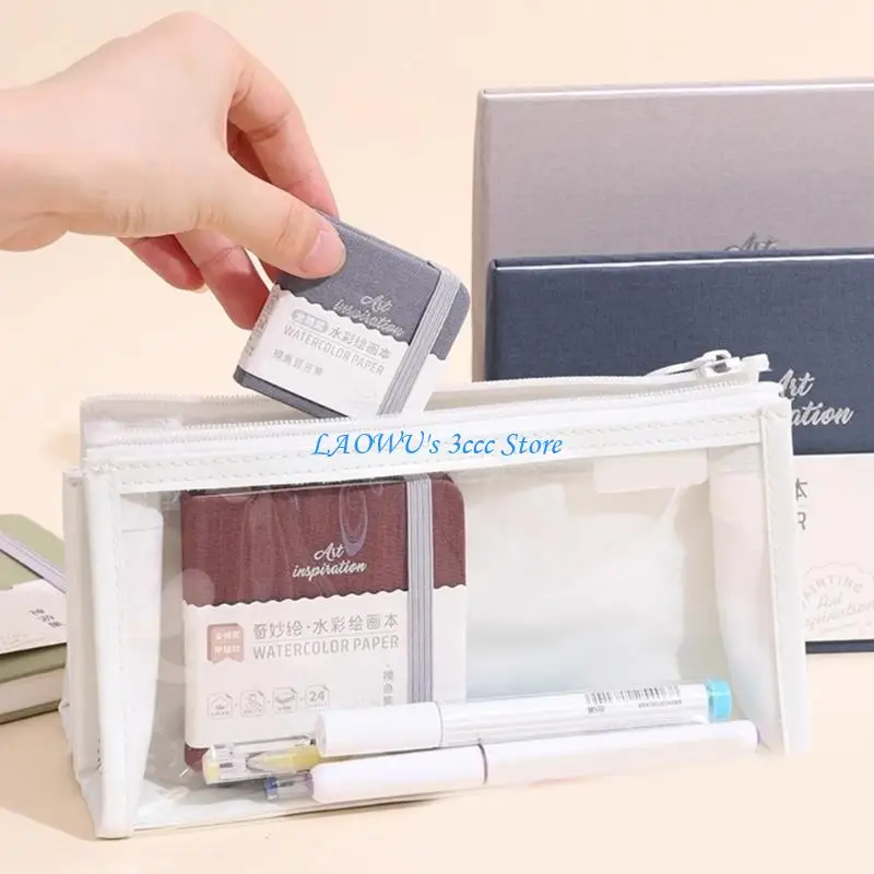 Y8AD Travel Watercolor Journal 24 Hojas Papel algodón algodón Sketchbochbook