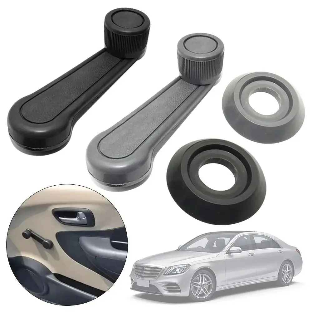 Universal Car Window Crank Handle Replaces with Gasket Door Lever Handle Window Winding Handles Auto Interior Accessories